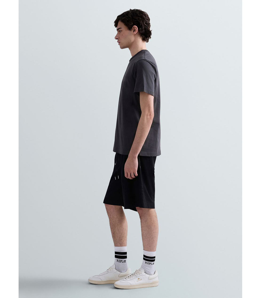 ベーシックジャージーロゴプリント Tシャツ 詳細画像 ダークグレー 4